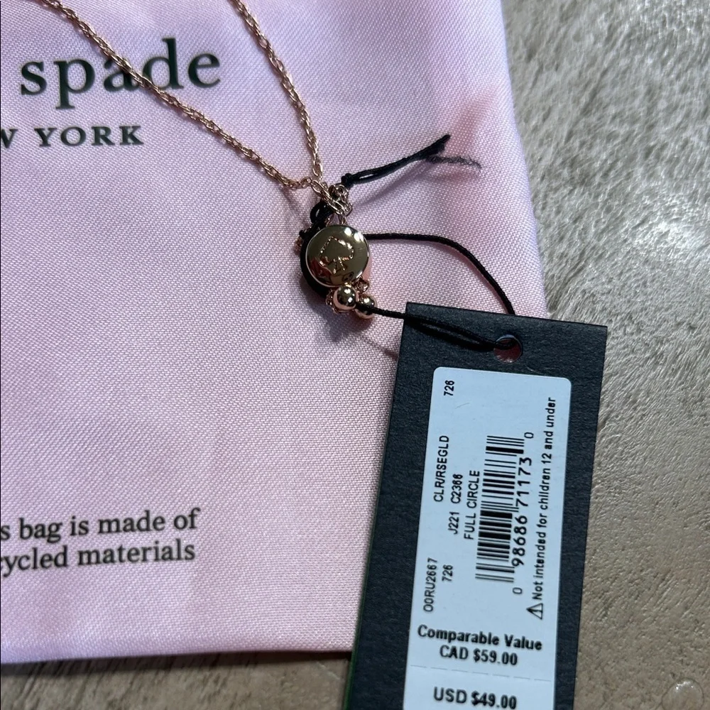 Kate Spade Rose Gold Bracelet with cubic zirconia Accents